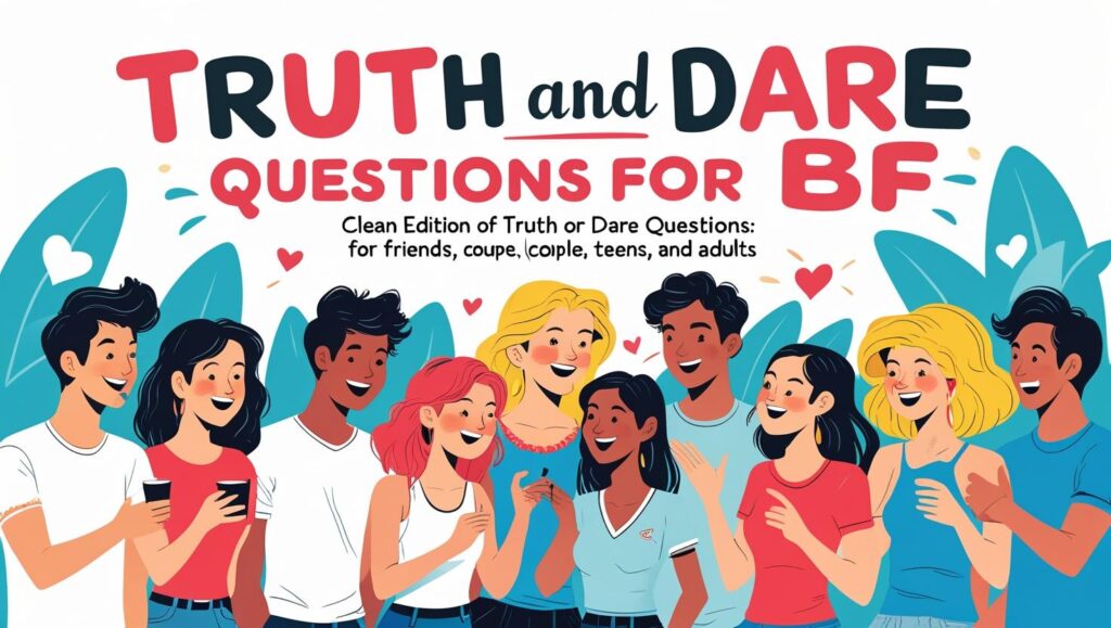 Truth And Dare Questions For BF: Clean Edition of Truth or Dare Questions: 50 Funny Suggestions for Friends, Couples, Teens, and Adults